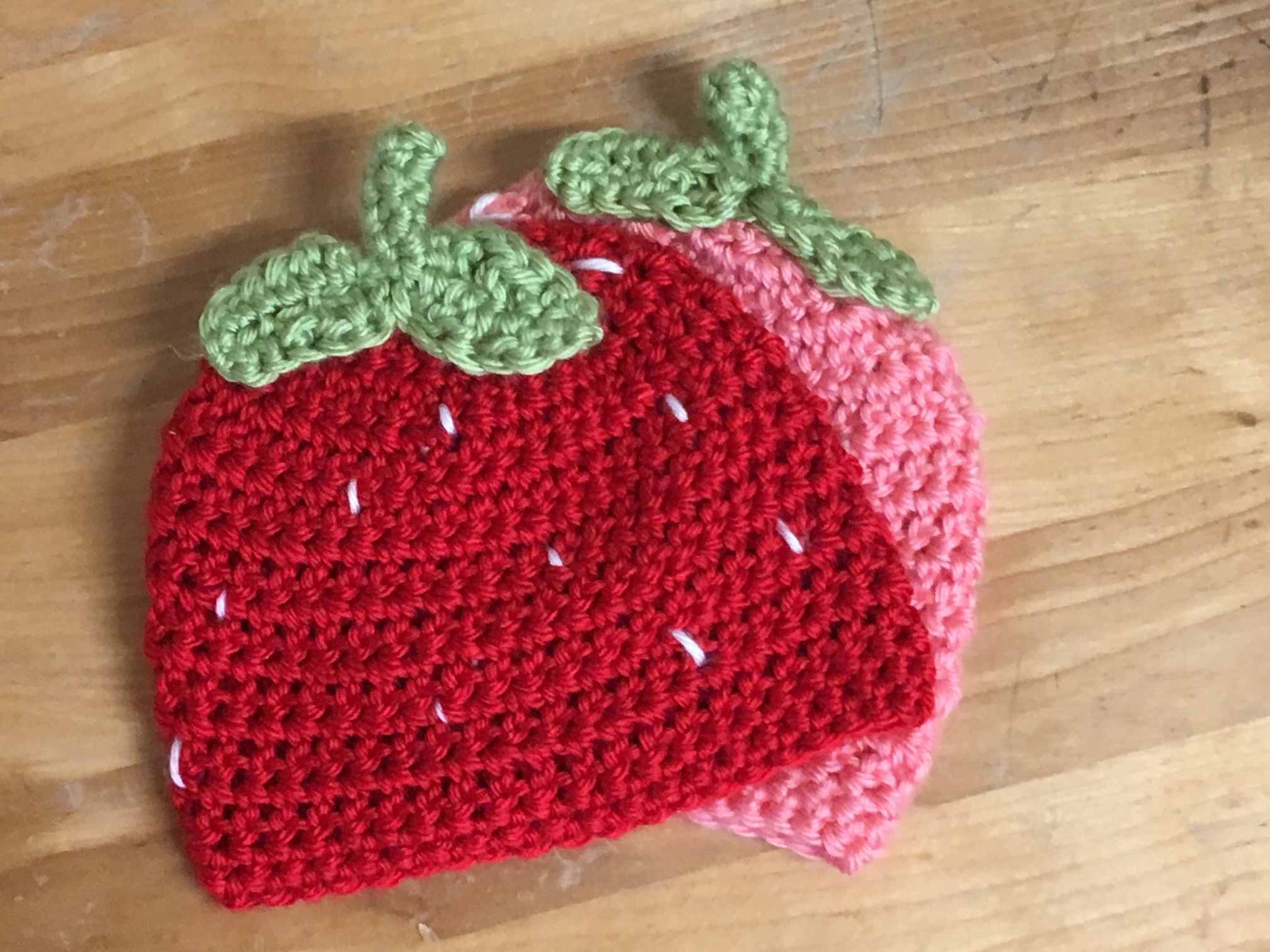 strawberry baby hat