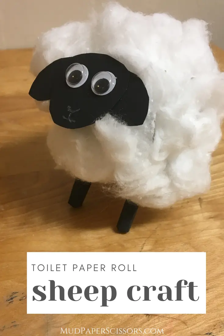 Toilet Paper Roll Sheep Craft - Mud Paper Scissors