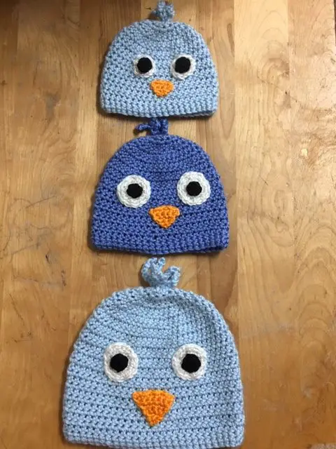 Crochet Blue Bird Hat - Mud Paper Scissors