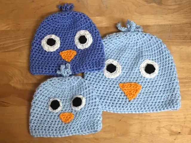 Crochet Blue Bird Hat - Mud Paper Scissors